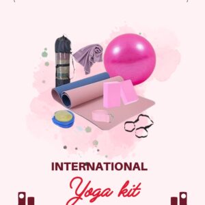 Yoga Starter Kit - 11-Piece Set with Yoga Blocks, Strap, Ball, Mat, Carrying Strap, Net Bag, Cooling Towel