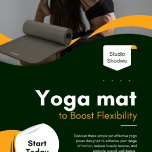 Retrospec Solana Yoga Mat 1" Thick w/Nylon Strap for Men & Women - Non Slip Exercise Mat for Home Yoga, Pilates, Stretching, Floor & Fitness Workouts