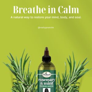 Difeel Rosemary and Mint Premium Hair Oil with Biotin 8 oz. - Made with Natural Mint & Rosemary Oil for Hair Growth