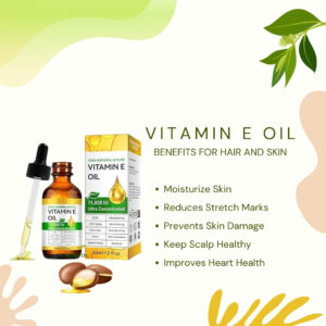 Vitamin E Oil 75,000 IU, Vitamin E Oil for Skin, Scars, Face & Full Body, Moisturize Dry Skin and Radiant Skin, Body Bath Oils, Organic Pure Easy to Absorb