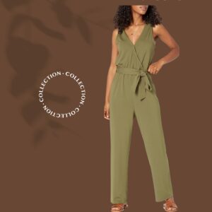 The Drop Women's @caralynmirand Sleeveless Wrap Jumpsuit